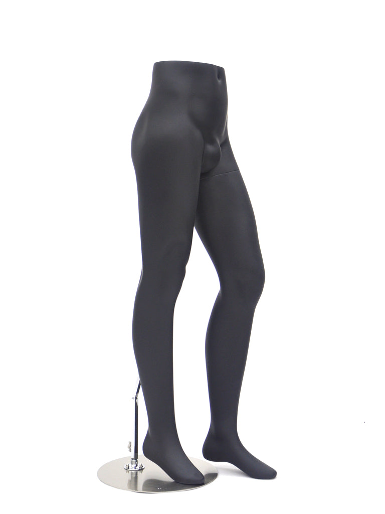 Male Mannequin Pant Leg Form: Matte Black