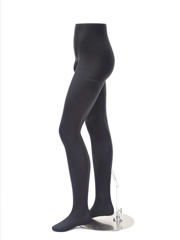 Male Mannequin Pant Leg Form: Matte Black