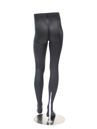 Male Mannequin Pant Leg Form: Matte Black