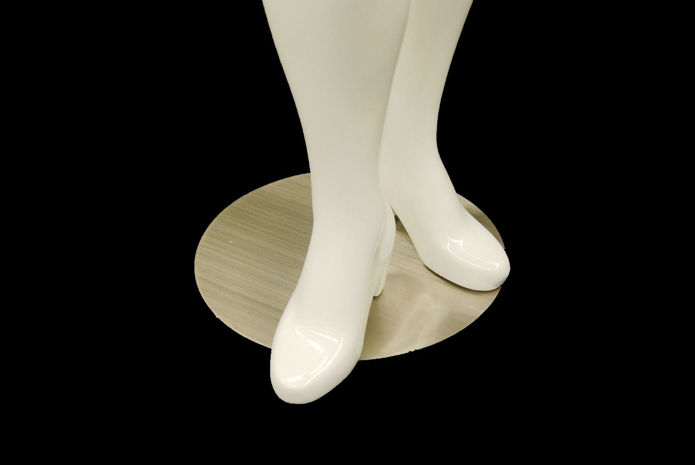 Plus-Size Headless Female Mannequin: Glossy White
