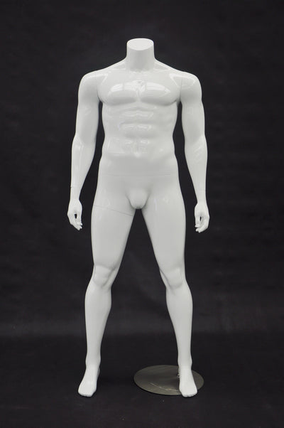 Big and Tall Mannequin Headless : White