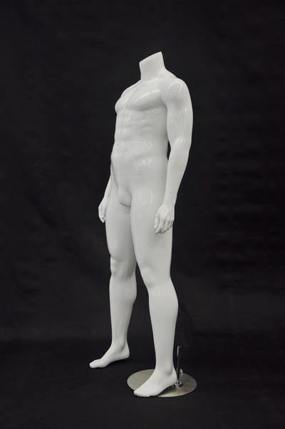 Big and Tall Mannequin Headless : White