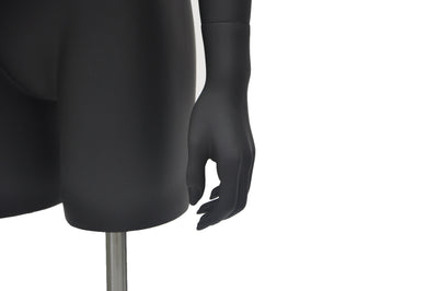 Male Athletic Torso: Glossy Grey