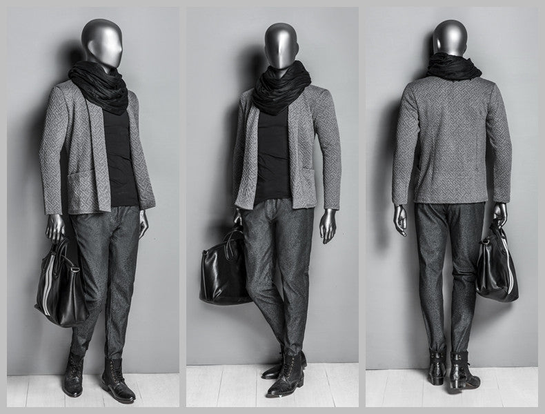 Sports Male Mannequin in Standing Pose 1:  Metallic Grey