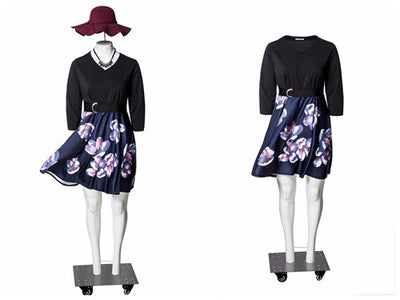 Plus Size Female "Ghost" Mannequin Deluxe Version With Rotating Base