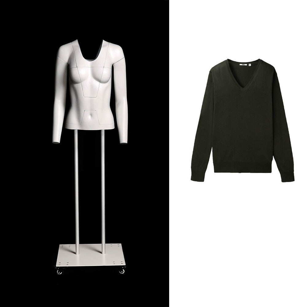 Female Ghost Mannequin: ULTRA Deluxe Version With Non-Rotating Base