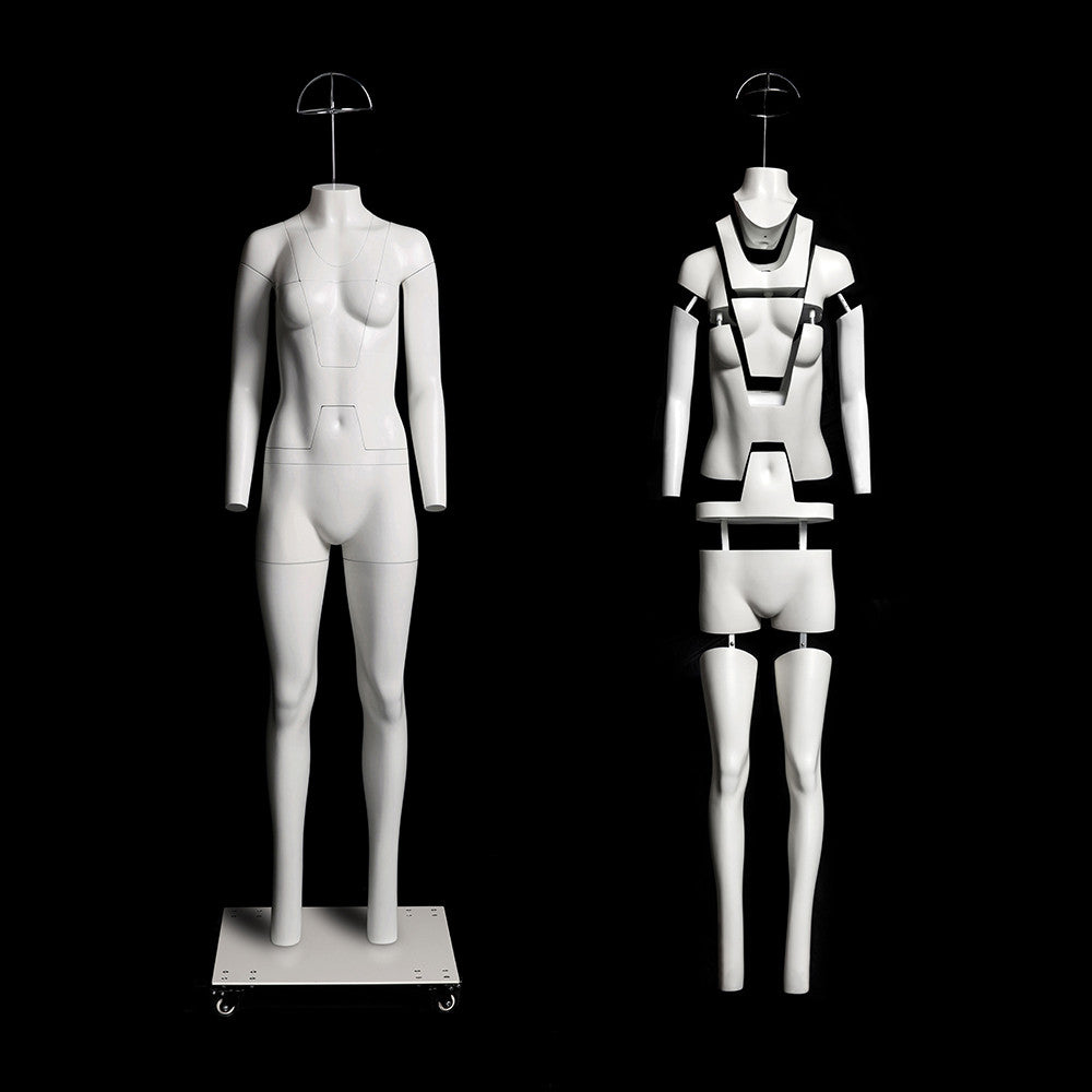 Female Ghost Mannequin: ULTRA Deluxe Version with Non-Rotating Base