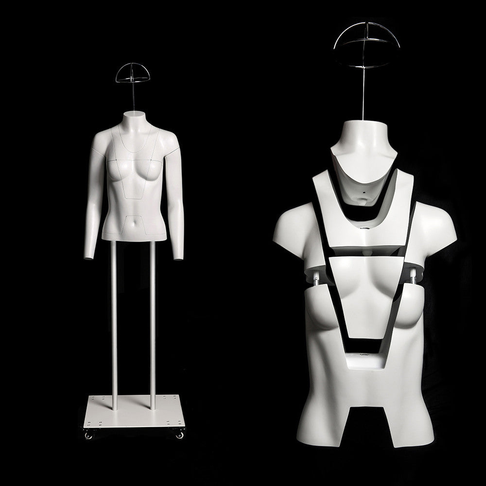 Female Ghost Mannequin: ULTRA Deluxe Version with Non-Rotating Base