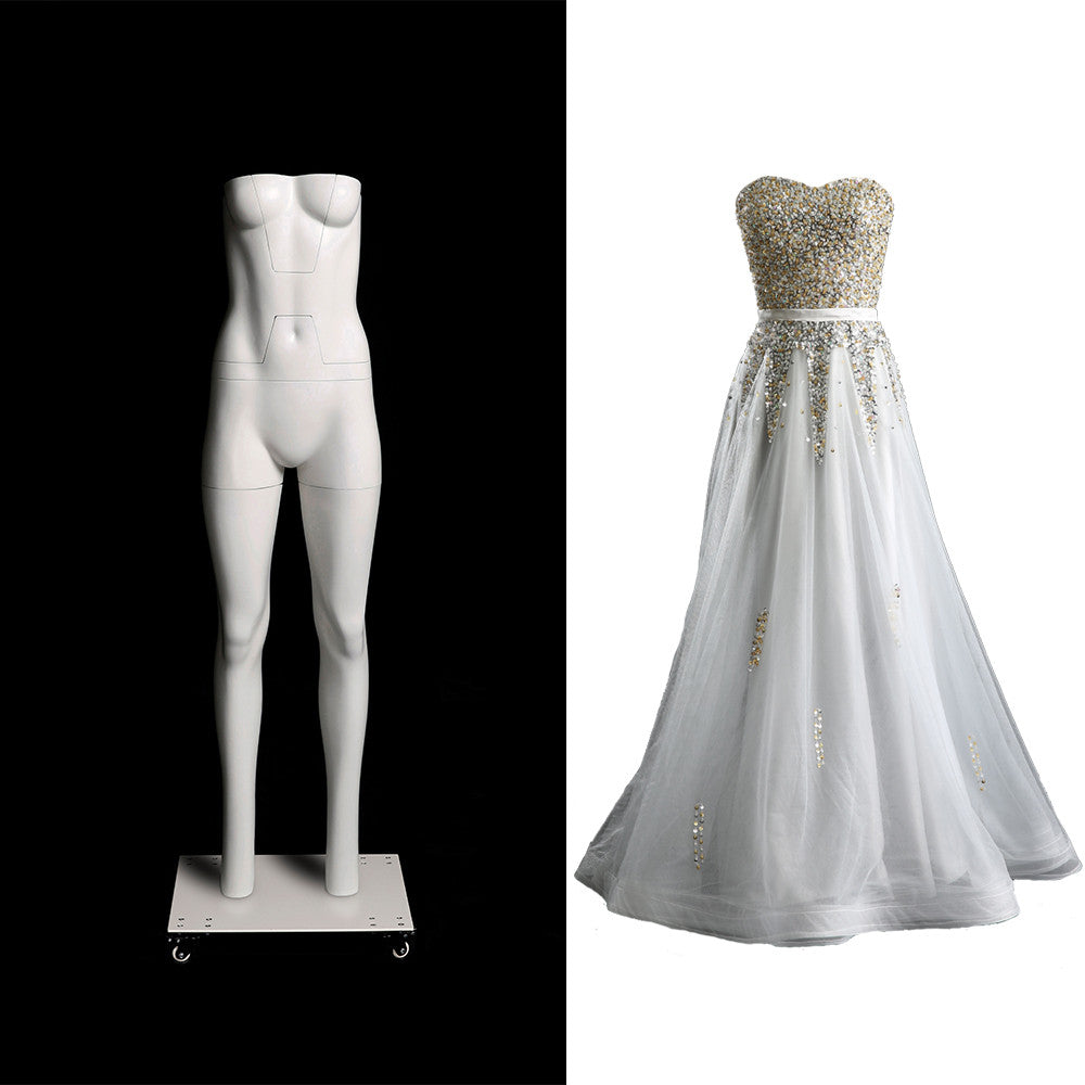 Female Ghost Mannequin: ULTRA Deluxe Version With Non-Rotating Base
