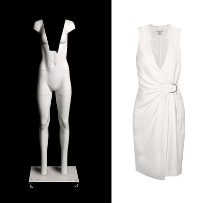 Female Ghost Mannequin: ULTRA Deluxe Version With Non-Rotating Base