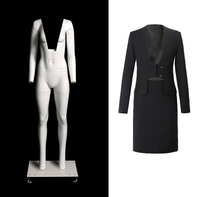Female Ghost Mannequin: ULTRA Deluxe Version With Non-Rotating Base