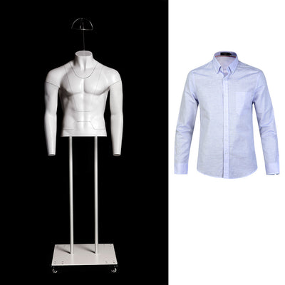 Male Ghost Mannequin: ULTRA Deluxe Version with Non-Rotating Base