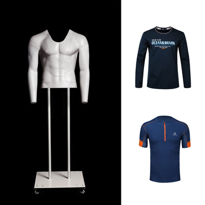 Male Ghost Mannequin: ULTRA Deluxe Version with Non-Rotating Base
