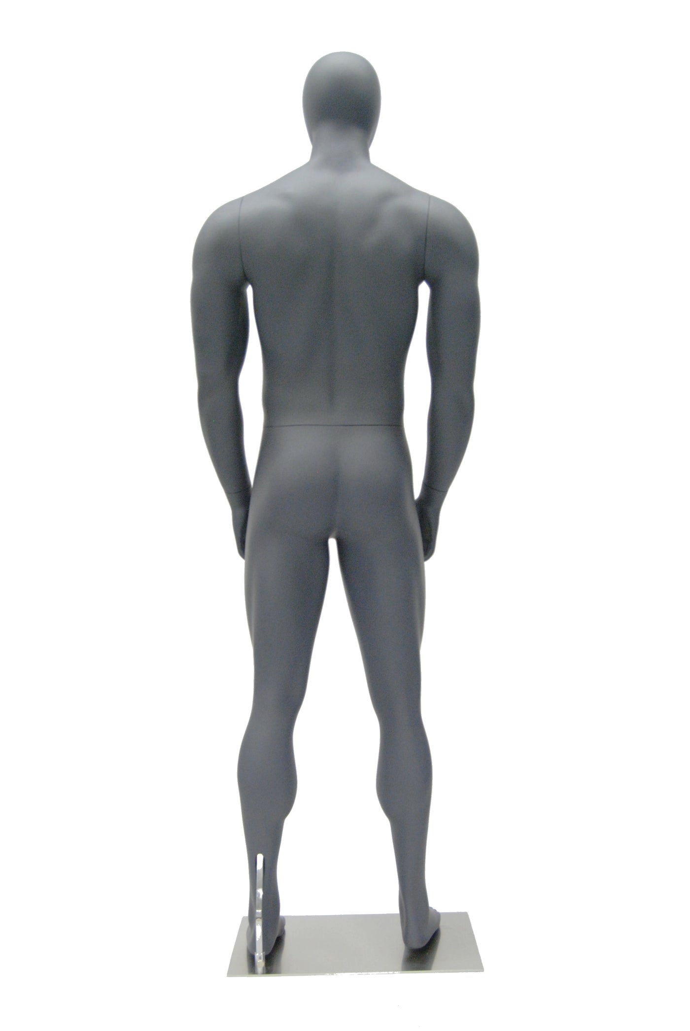 Egghead Male Mannequin in Standing Pose 5: Matte Grey