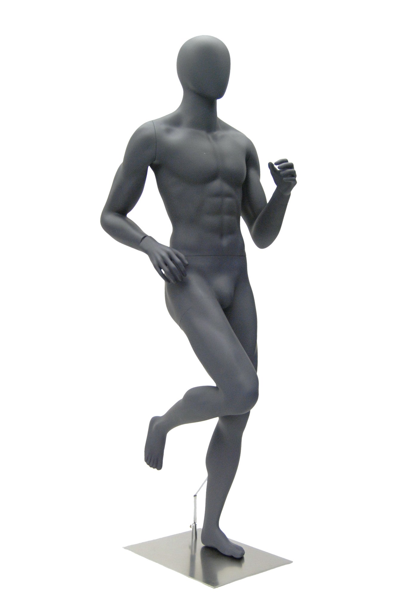 Running Egghead Male Mannequin: Matte Grey