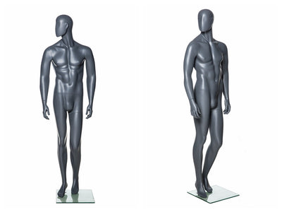 Egghead Male Mannequin in Standing Pose 3: Grey