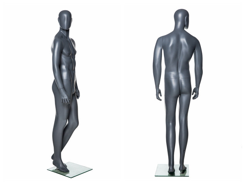 Egghead Male Mannequin in Standing Pose 3: Grey