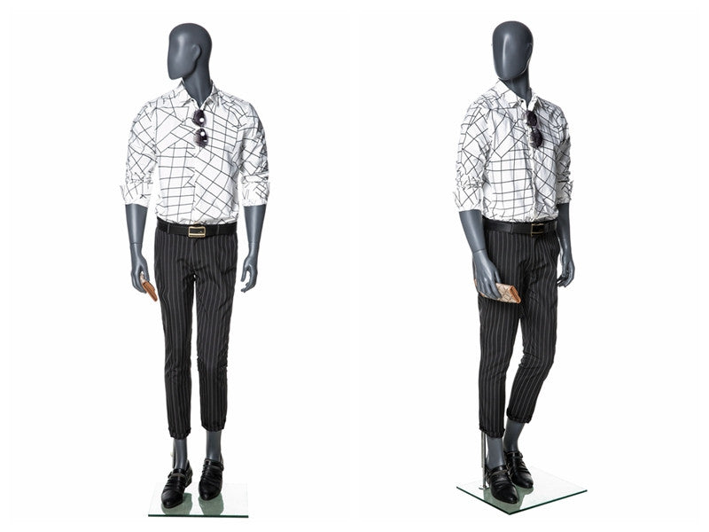 Egghead Male Mannequin in Standing Pose 3: Grey