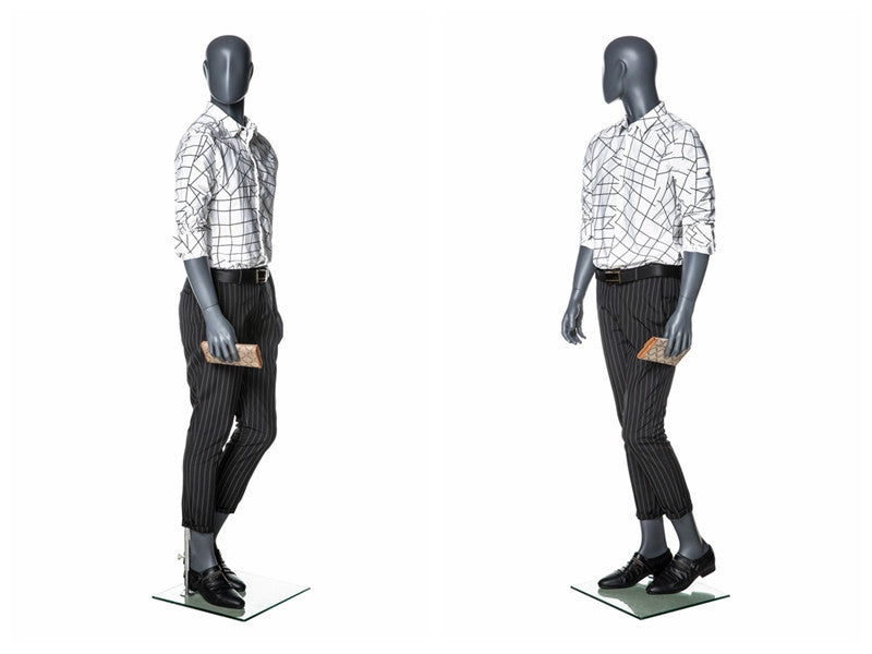 Egghead Male Mannequin in Standing Pose 3: Grey