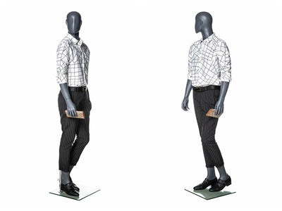 Egghead Male Mannequin in Standing Pose 3: Grey