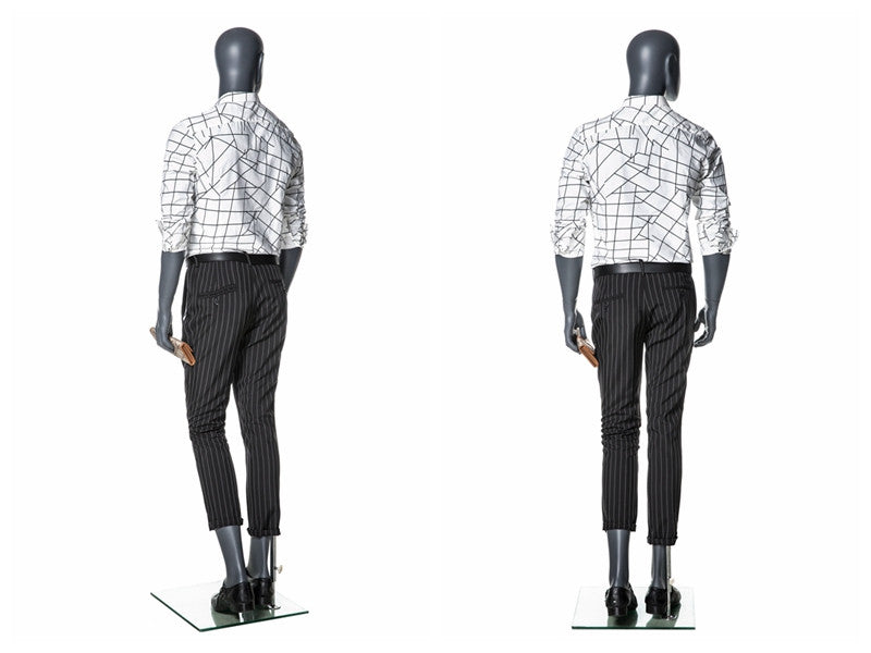 Egghead Male Mannequin in Standing Pose 3: Grey