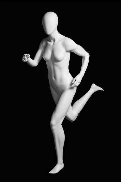 Running Egghead Female Mannequin: Matte White