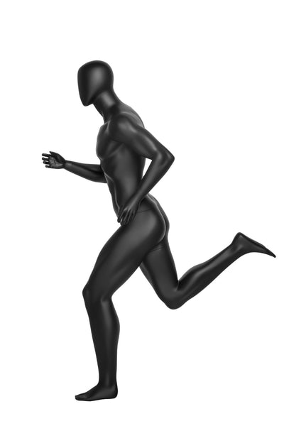 Running Egghead Male Mannequin: Matte Black