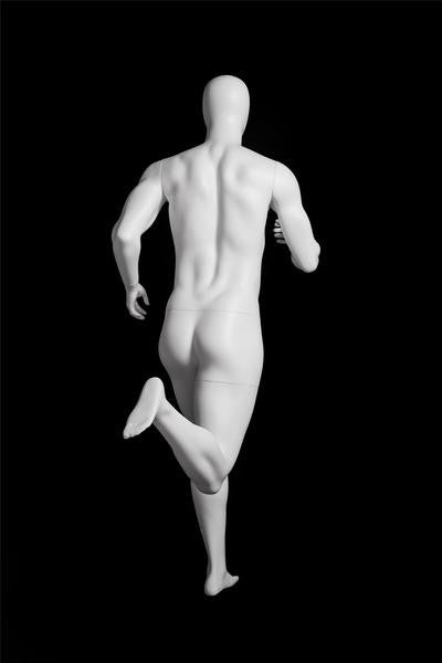 Running Egghead Male Mannequin: Matte White