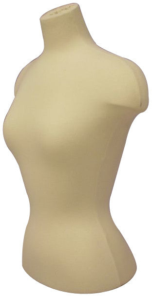 Female French White Dress Form w/ Shoulders on Tripod Base