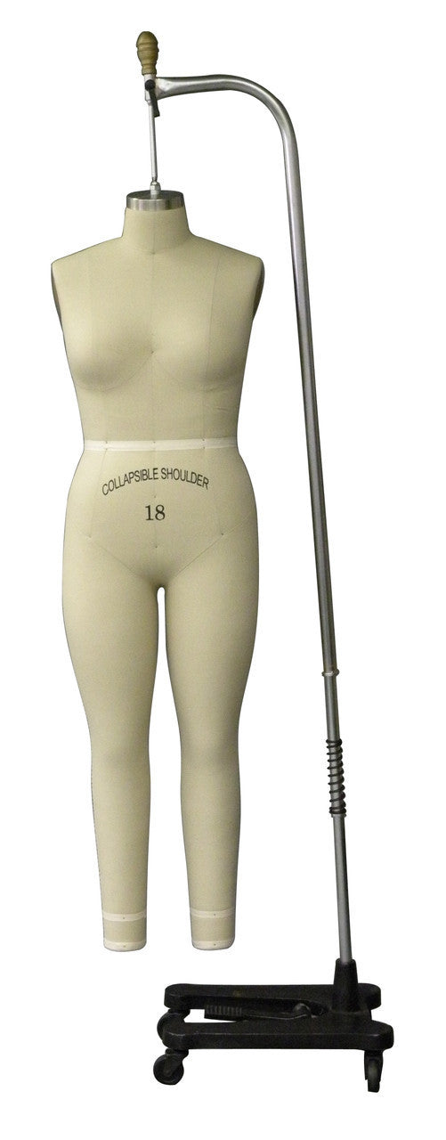 Plus-Size Female Full Body Sewing Dress Form: Size 18