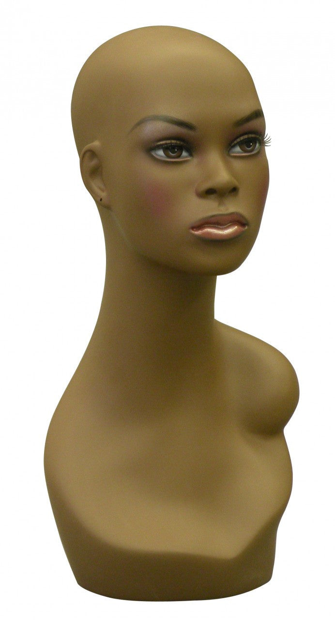 Wakanda: African-American Female Head with Soft V-Neck & Partial Shoulder