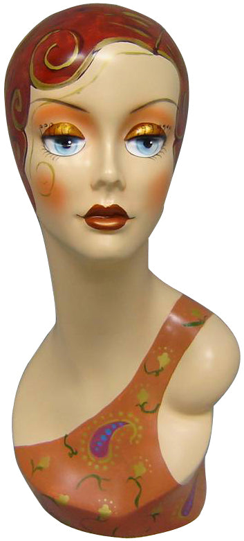 Vintage-style Female Mannequin Head: Micki 4