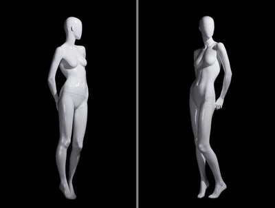 Andrea 1: Female Egghead Mannequin In Glossy White