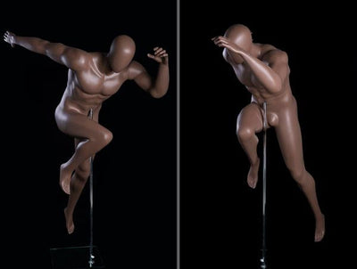 Running Egghead Male Mannequin: Matte White or Chocolate