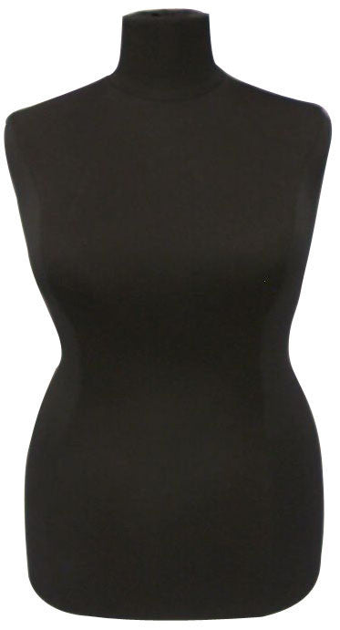 Size 14/16 Plus Size Body Form Black Jersey with Tripod base