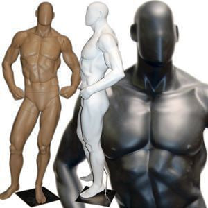 Muscle Man Body Builder Mannequin: Assorted Colors