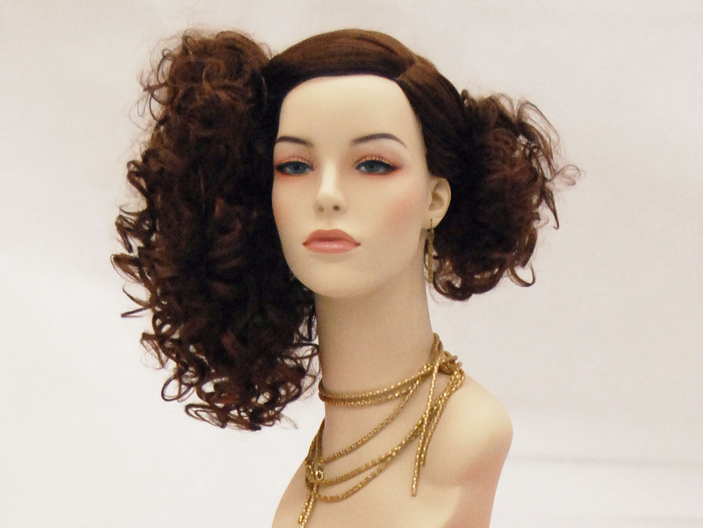 Female Wig: Long, Brown, Curly
