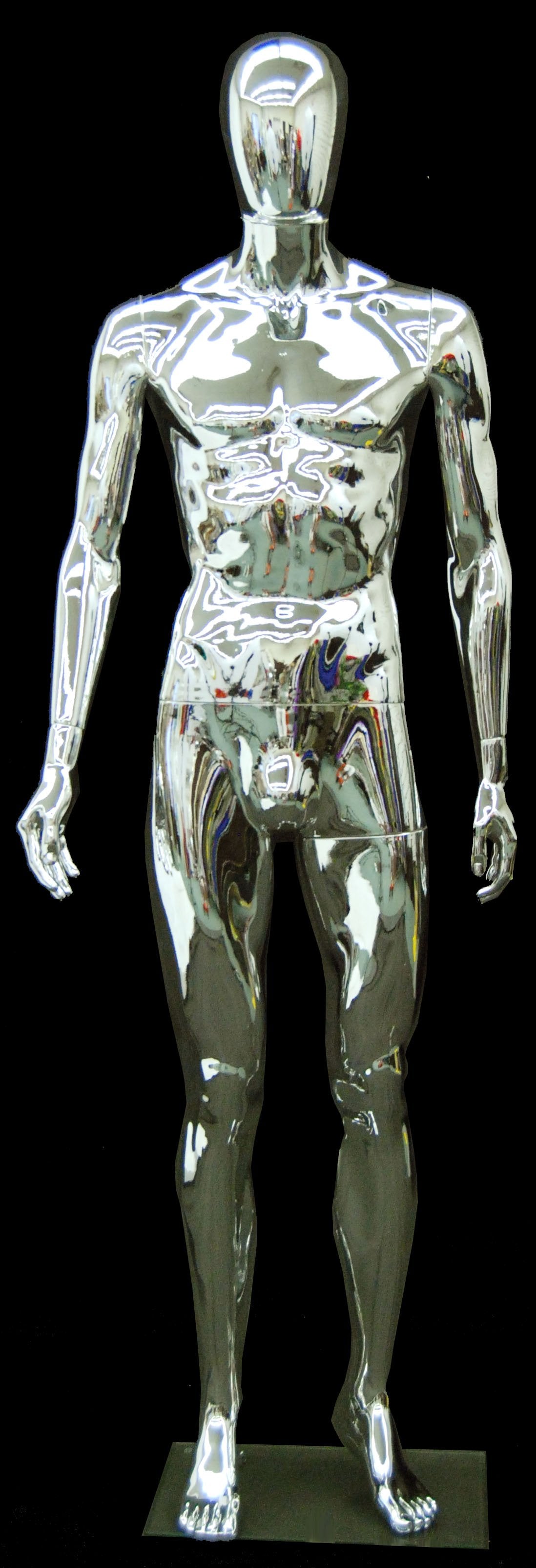 Egghead Male Mannequin 1: Chrome