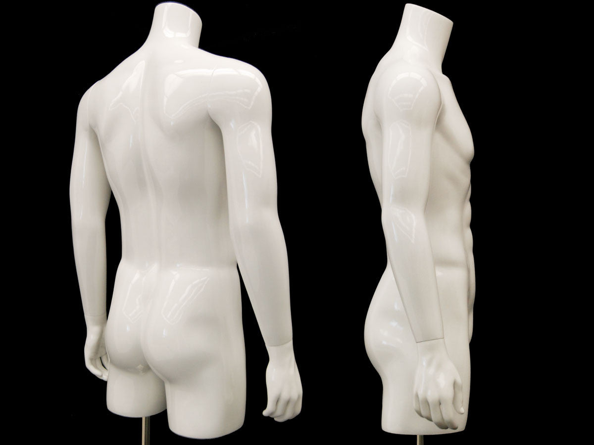 Headless 3/4 Male Torso with Arms on a Stand