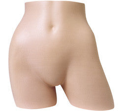 Female Butt Form with Hip to Side: Tan-colored Fiberglass