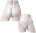Female Butt Form with Hip to Side: White Matte Fiberglass