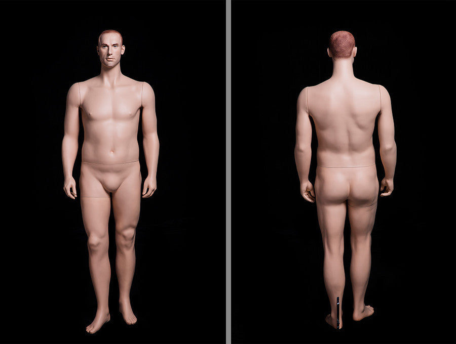 Kendrick: Big and Tall Realistic Mannequin with Molded Hair
