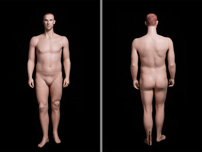 Kendrick: Big and Tall Realistic Mannequin with Molded Hair