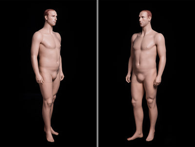 Kendrick: Big and Tall Realistic Mannequin with Molded Hair