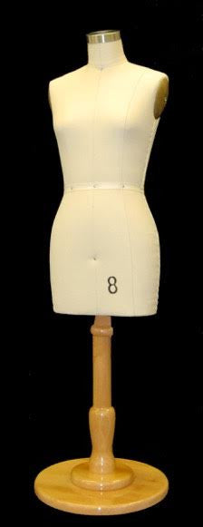 Half Scale Female Dress Form: Size 8 Deluxe Version