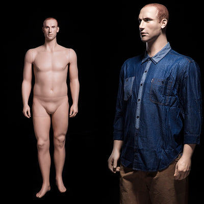 Kendrick: Big and Tall Realistic Mannequin with Molded Hair
