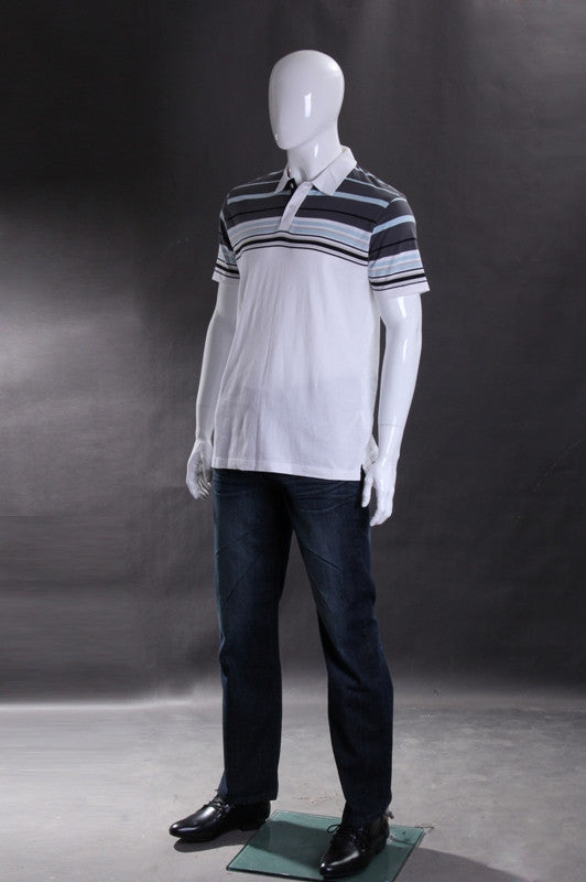 Lyle 1: Egghead Male Mannequin in Glossy White