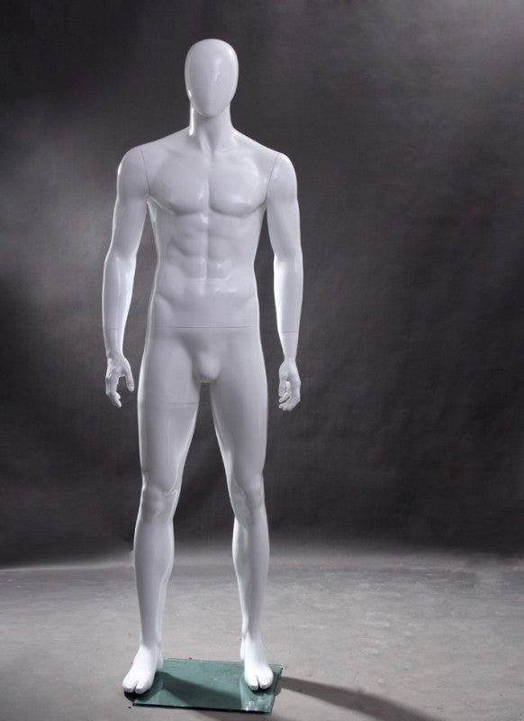 Lyle 1: Egghead Male Mannequin in Glossy White