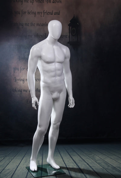 Lyle 2: Egghead Male Mannequin in Glossy White