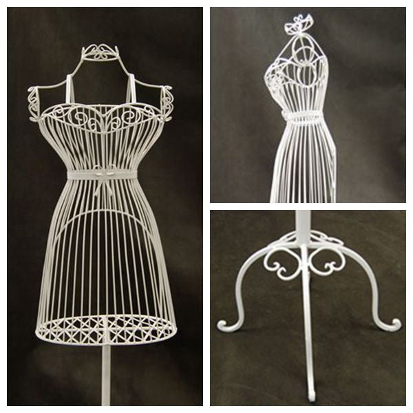 Female Wire Dress Form Mannequin  #1: White